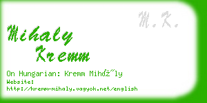 mihaly kremm business card